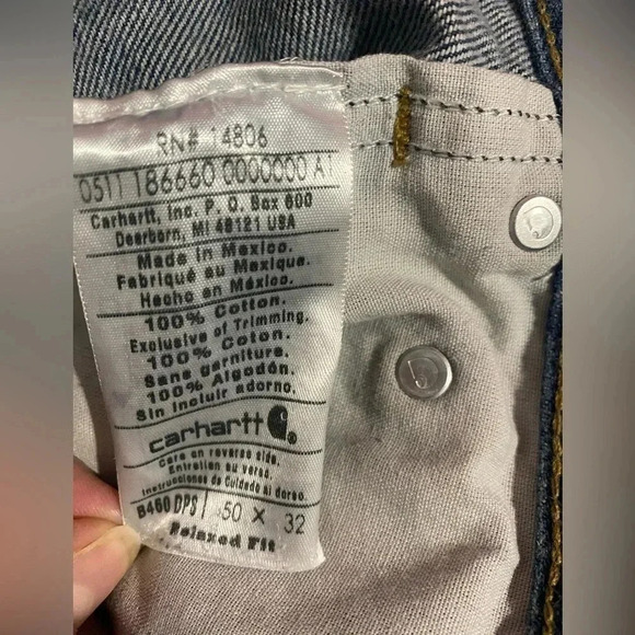 Carhartt Relaxed Fit Jeans. Medium wash. Size 50x32 - Picture 7 of 7